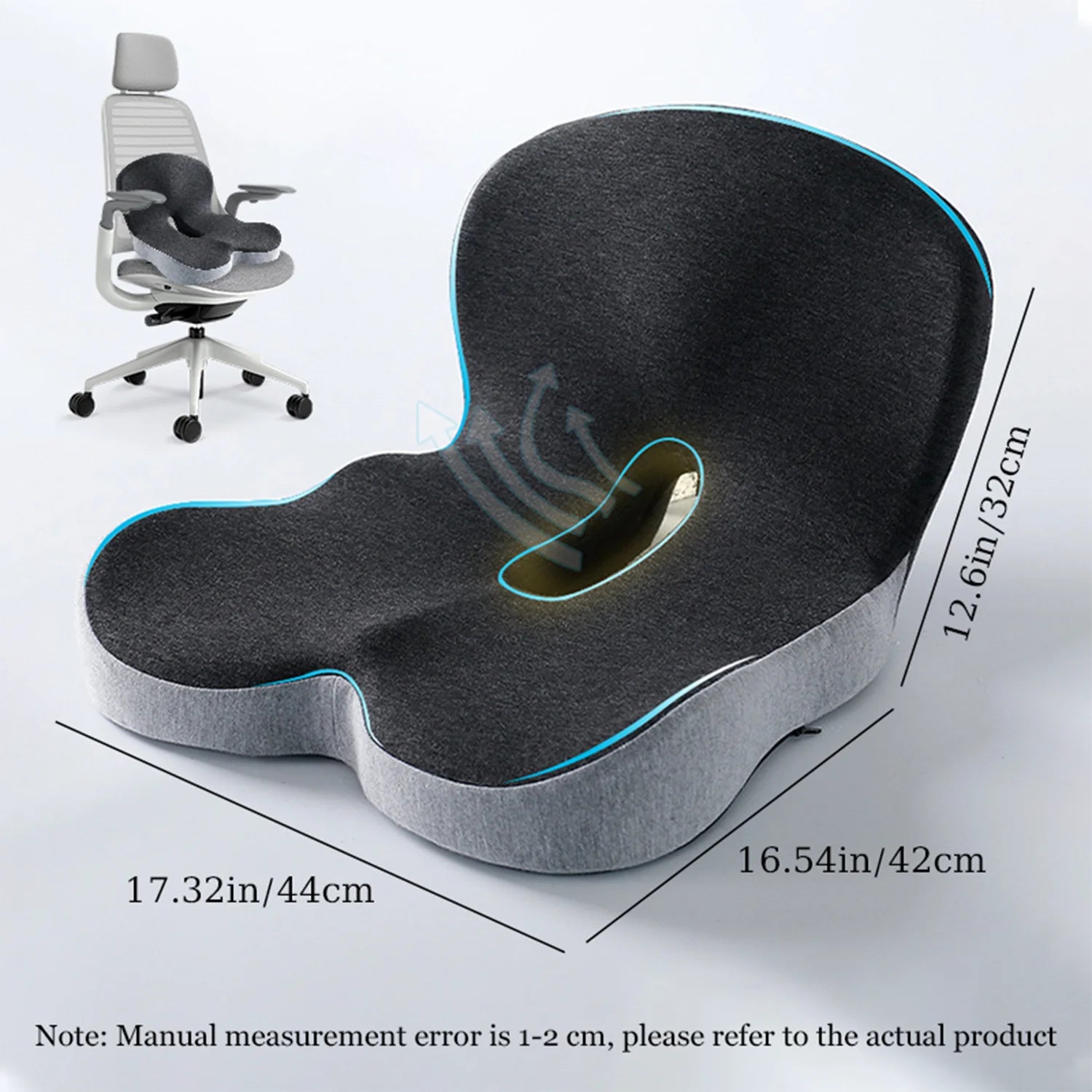 Ergonomic Memory Foam Seat Cushion