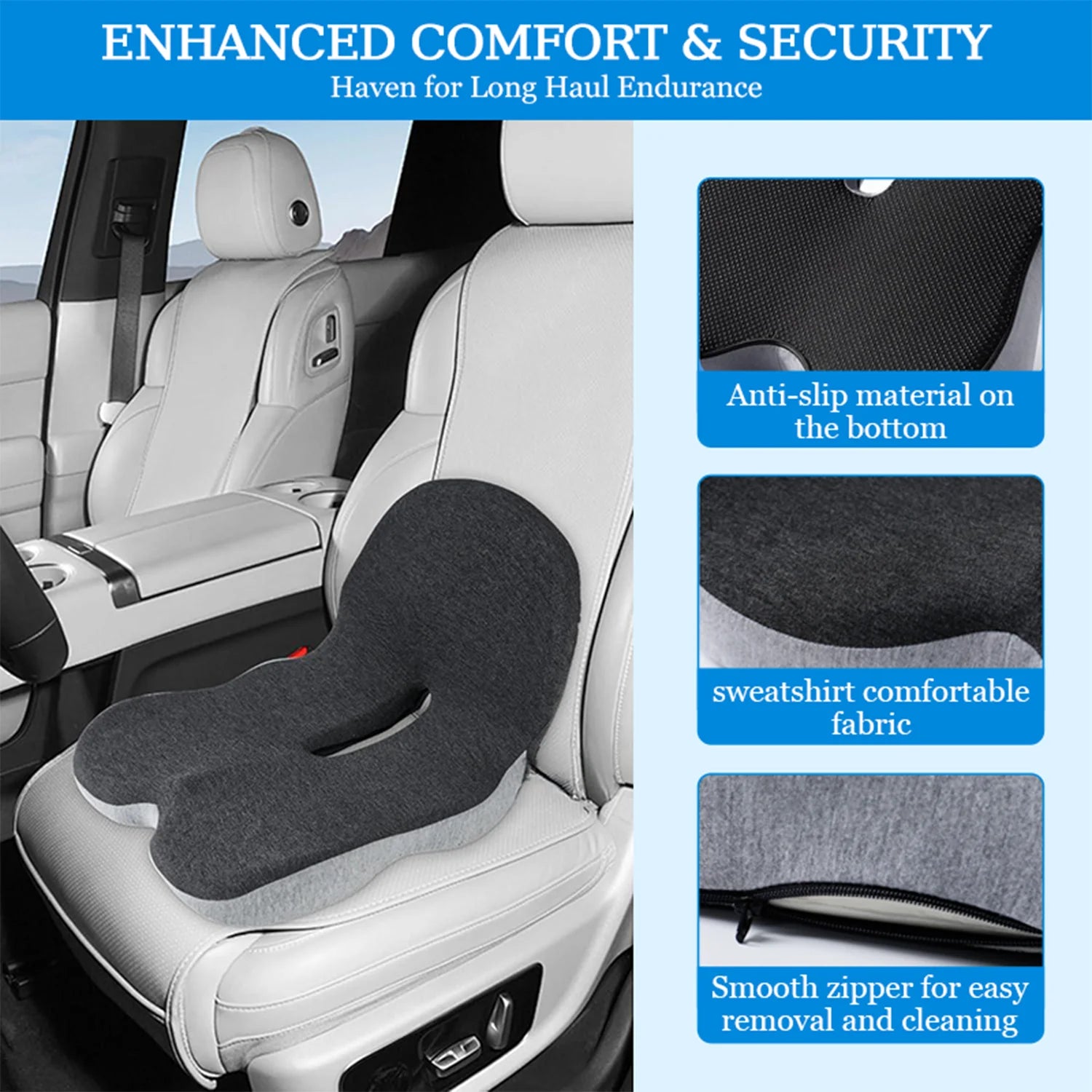 Ergonomic Memory Foam Seat Cushion