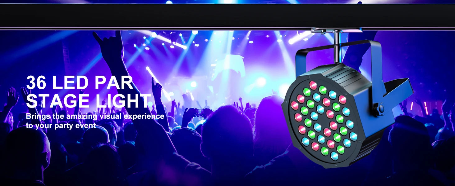 2PCS RGB Stage Par Lights