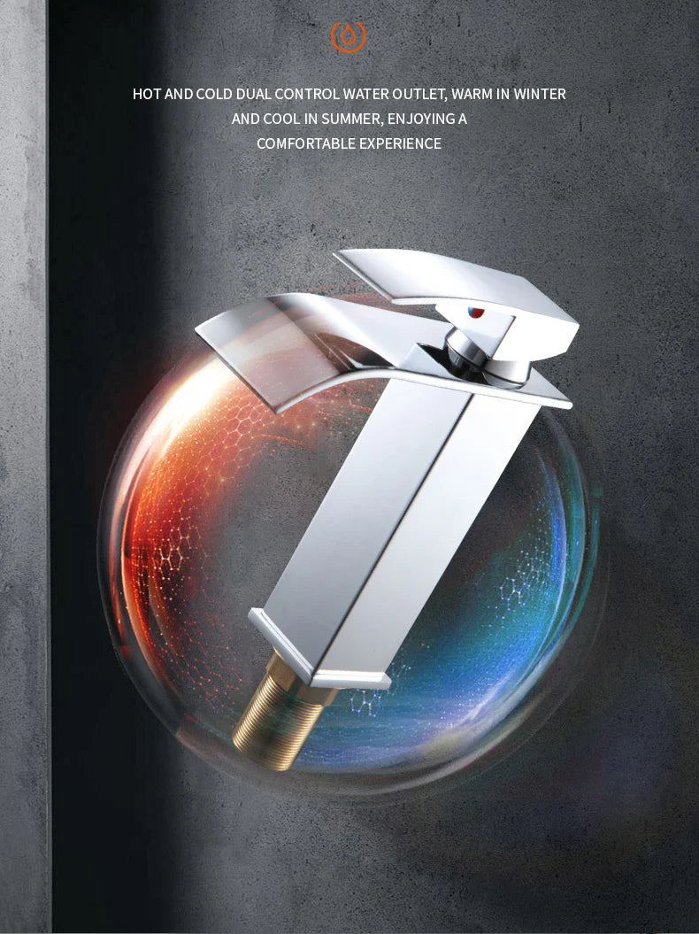 Black Waterfall Basin Faucet