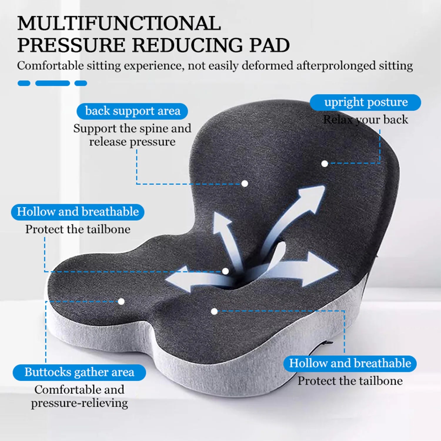 Ergonomic Memory Foam Seat Cushion