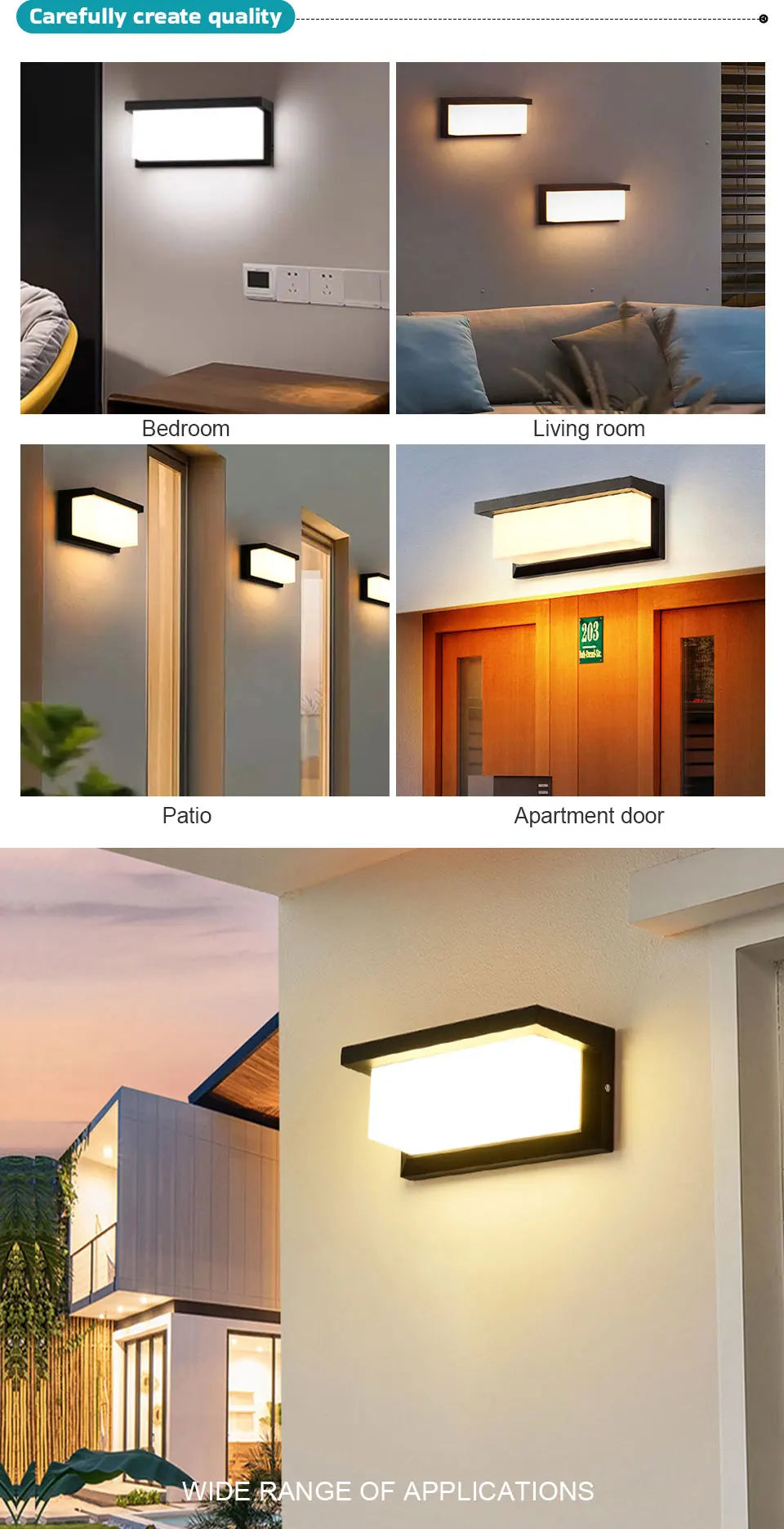 Outdoor LED Motion Wall Light