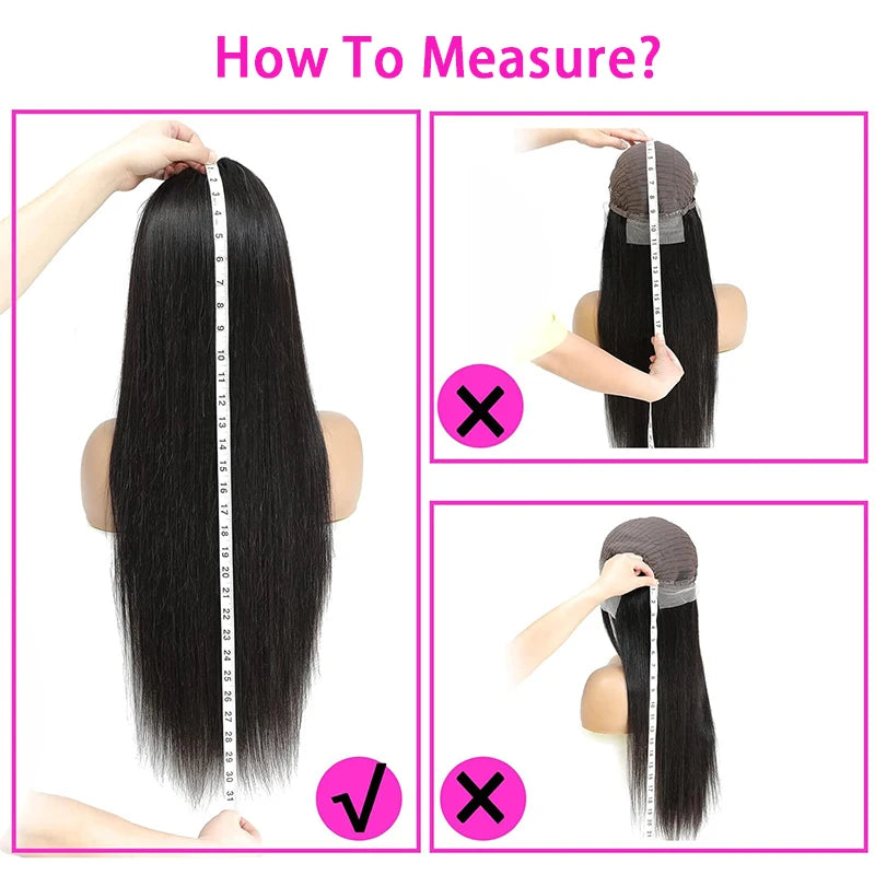 100% Malaysian Straight Lace Front Wig