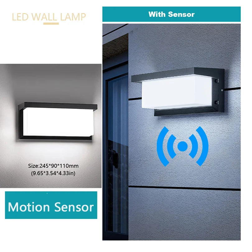 Outdoor LED Motion Wall Light