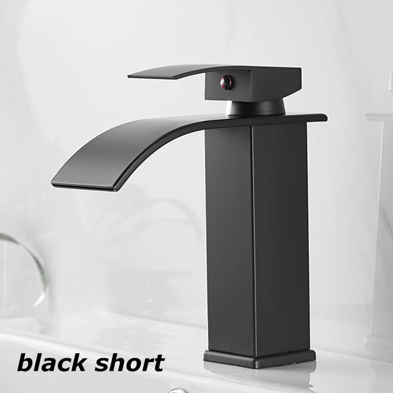 Black Waterfall Basin Faucet