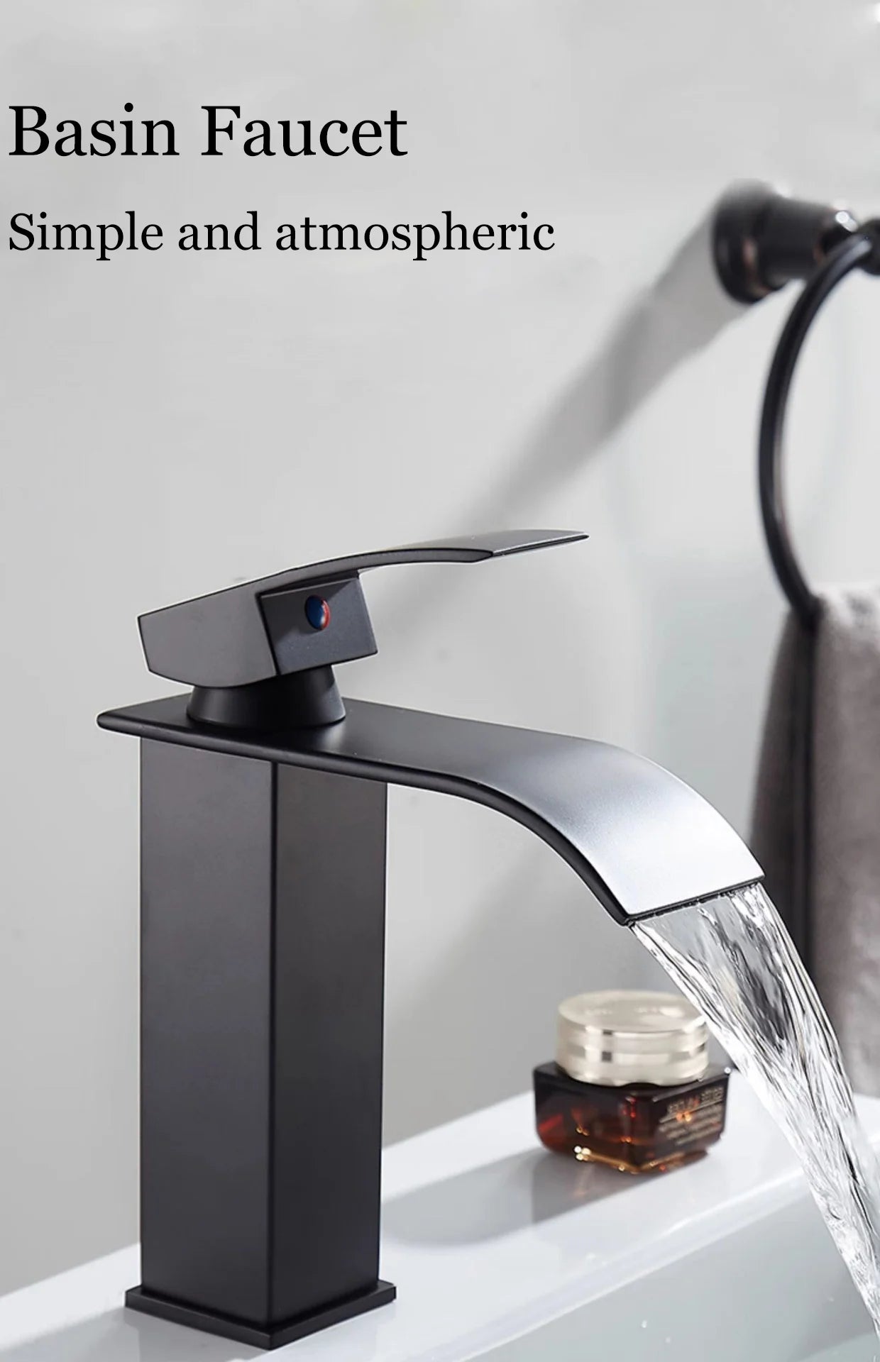 Black Waterfall Basin Faucet