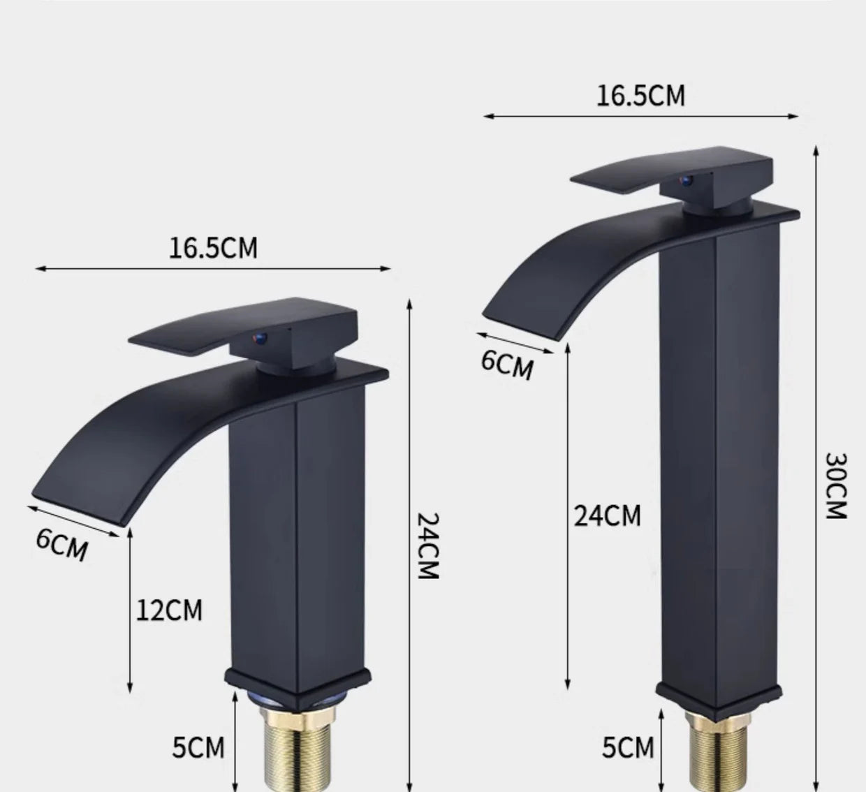 Black Waterfall Basin Faucet