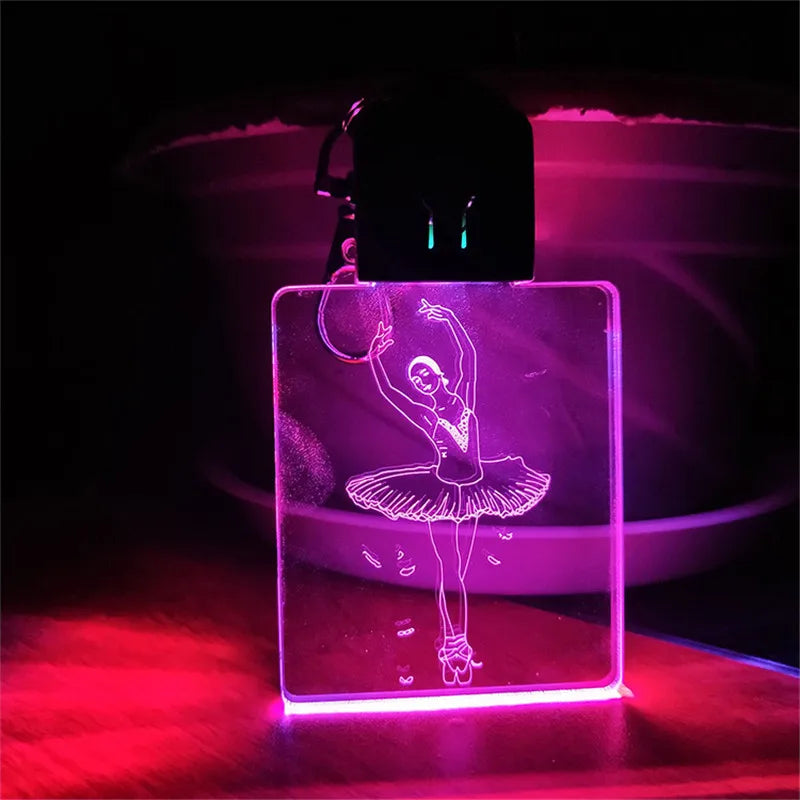 RGB Acrylic LED Keychain