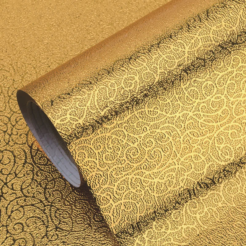 Gold Metal Self-Adhesive Wallpaper