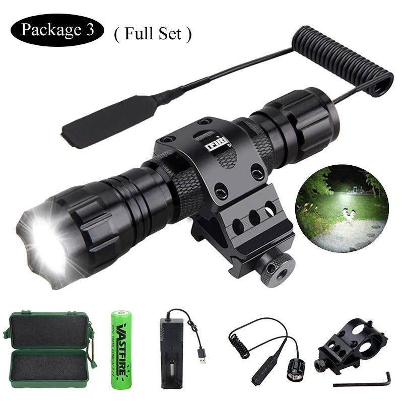5000lm Tactical Gun Flashlight
