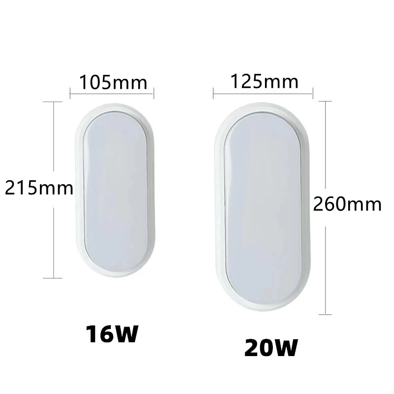 Modern LED Oval Wall Lamp – 16W/20W