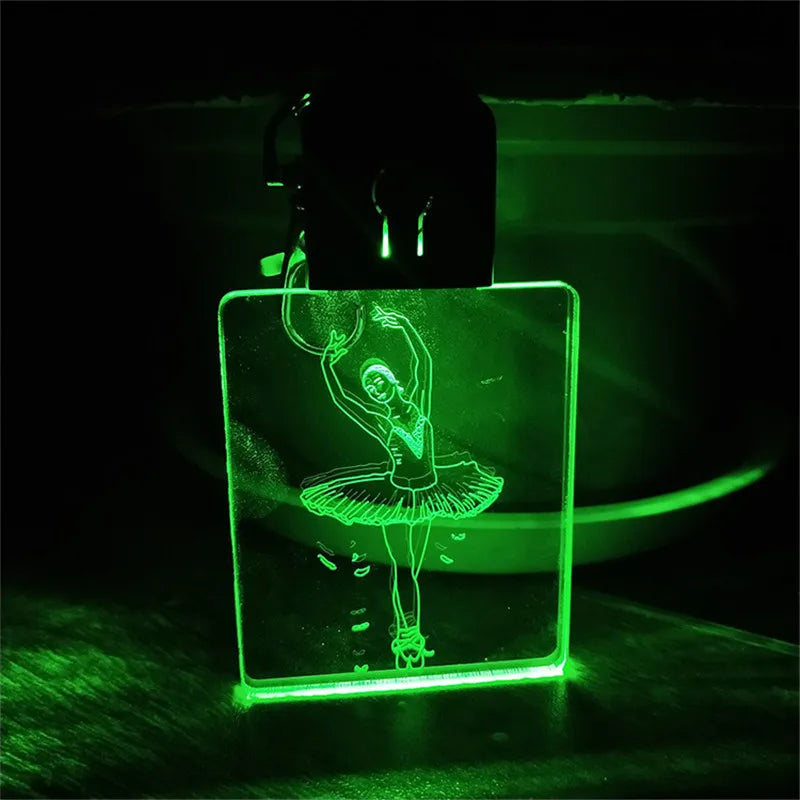 RGB Acrylic LED Keychain