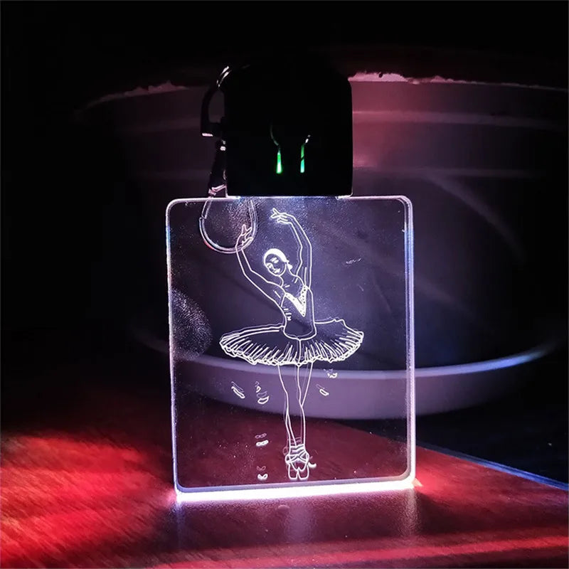 RGB Acrylic LED Keychain