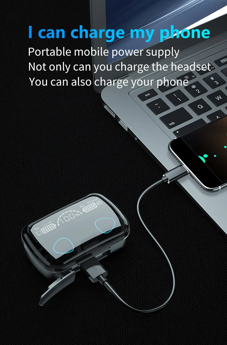 M10 Wireless Earphones Power Bank