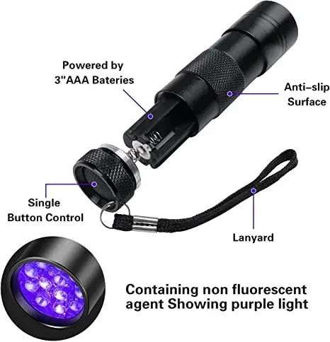 395nm UV Blacklight Flashlight