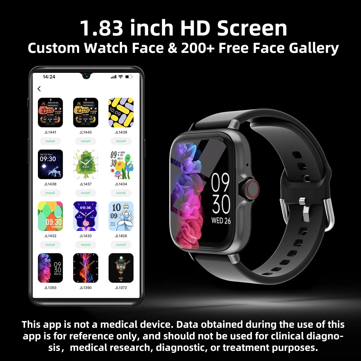 Waterproof Smartwatch 1.83"