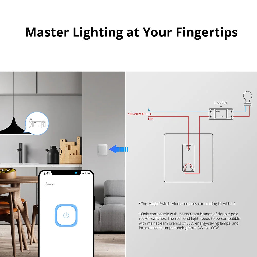 Remote Voice Control Light Switch
