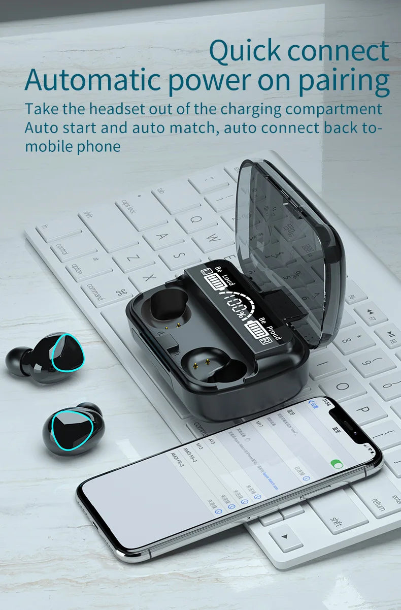 M10 Wireless Earphones Power Bank