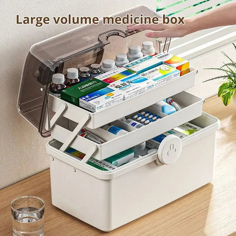 Large White Home Medicine Box