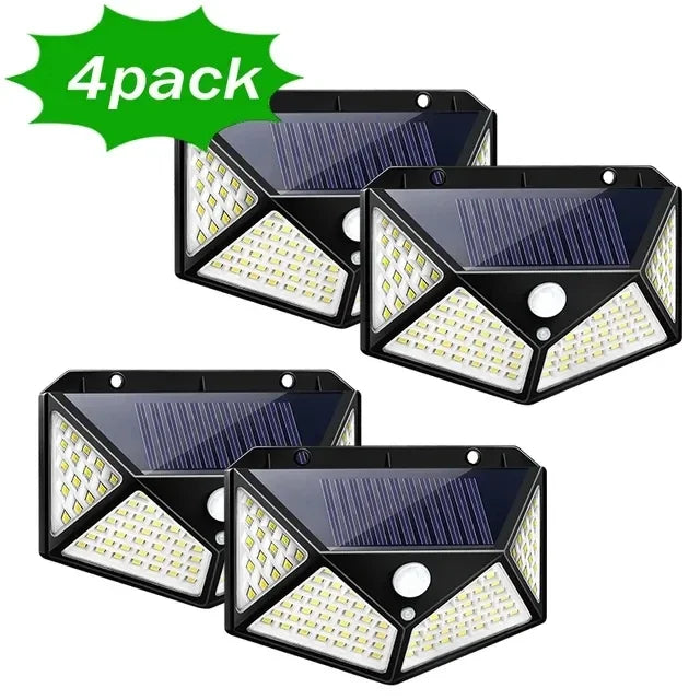 100 LED Solar Motion Wall Light