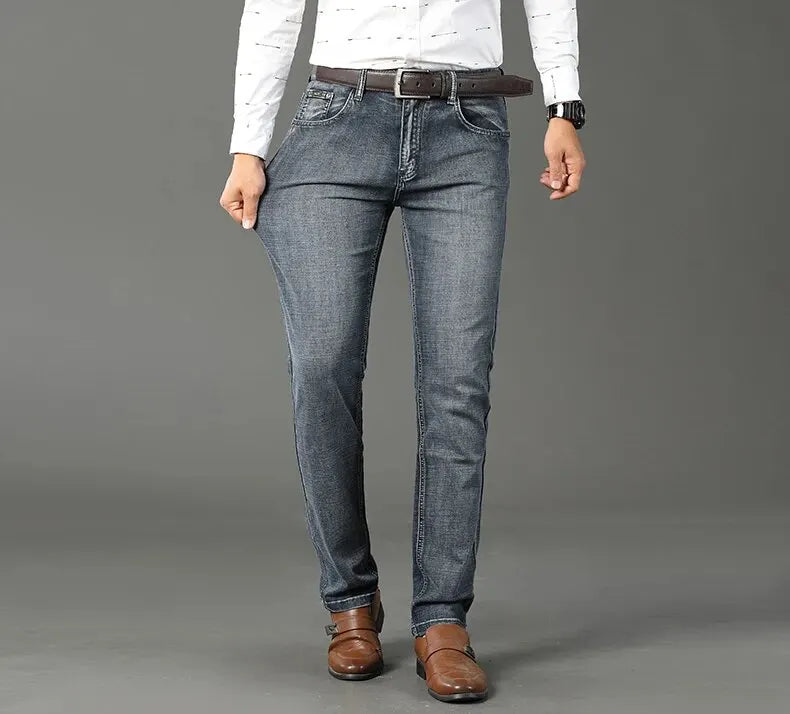Men's Business Casual Straight Jeans