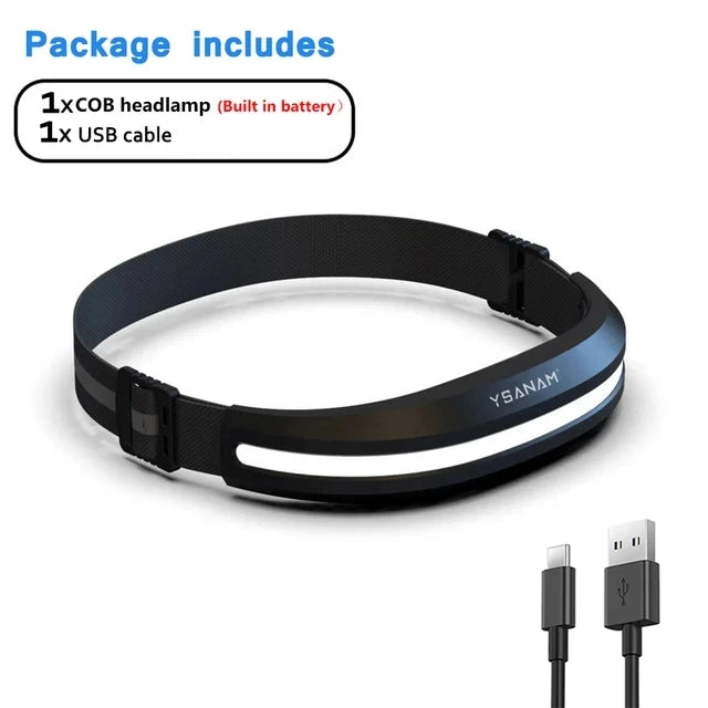 USB Rechargeable COB Headlamp