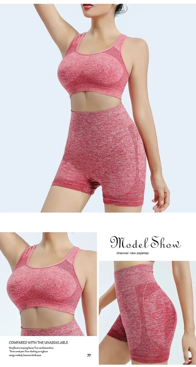 Yoga Set Gym Shorts Women Sport Bras Workout