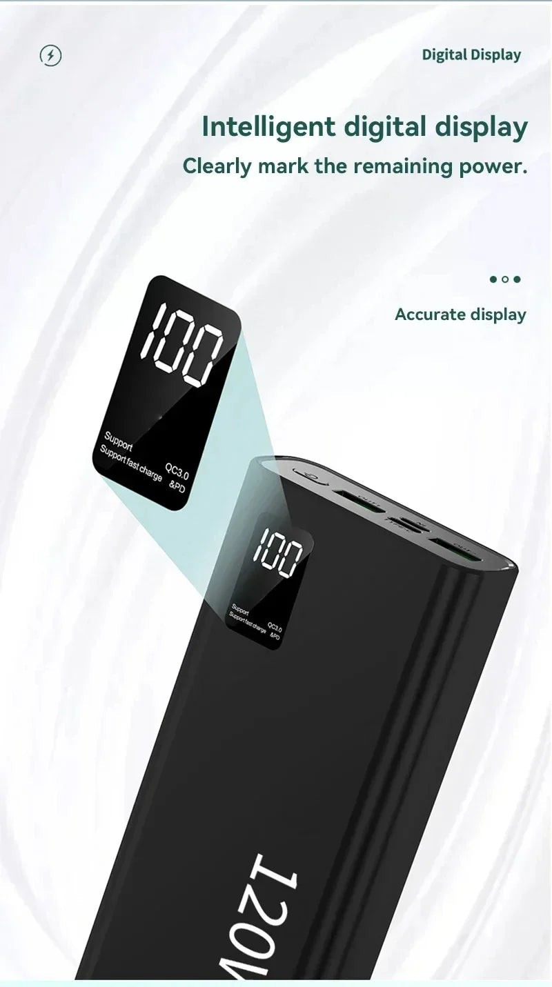 120W 50000mAh Fast Charging Power Bank