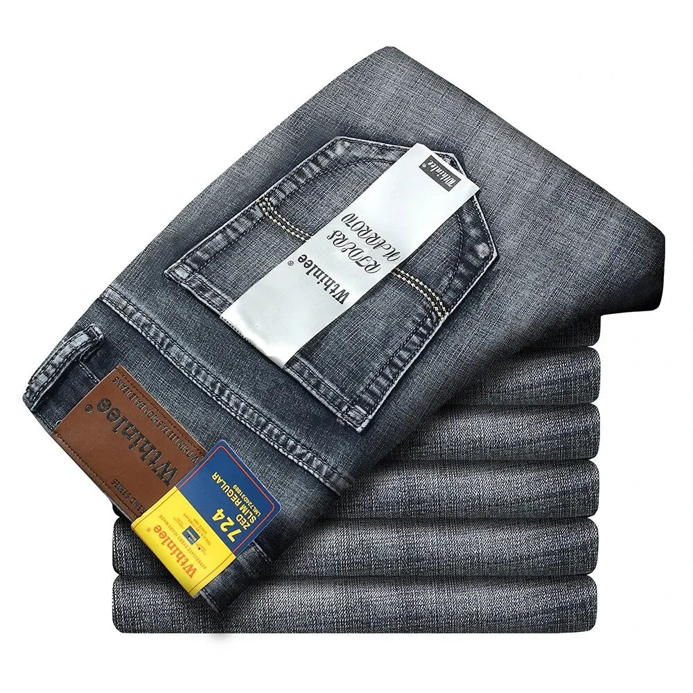 Men's Business Casual Straight Jeans
