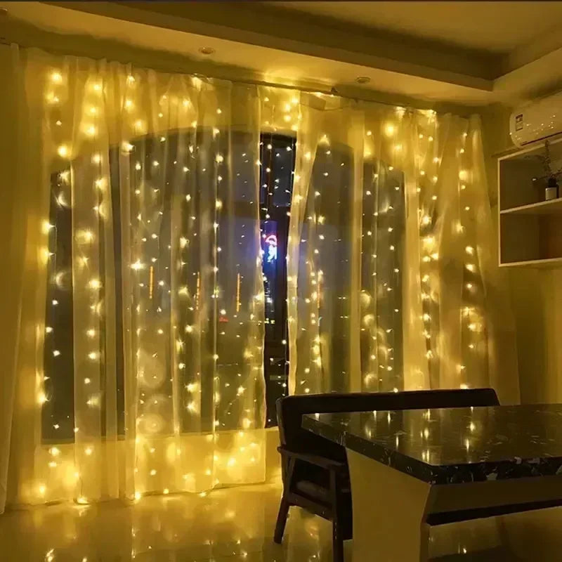 USB LED Curtain String Lights