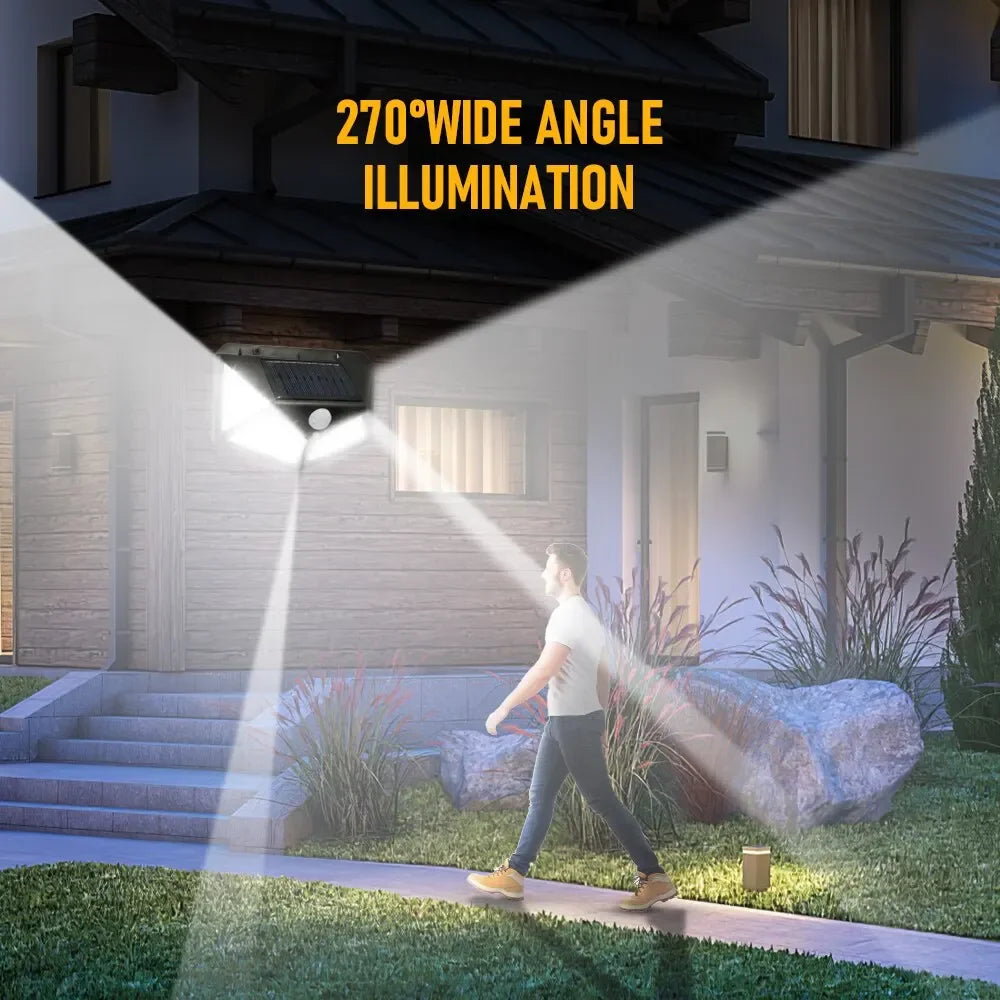 100 LED Solar Motion Wall Light