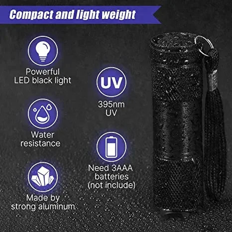 395nm UV Blacklight Flashlight