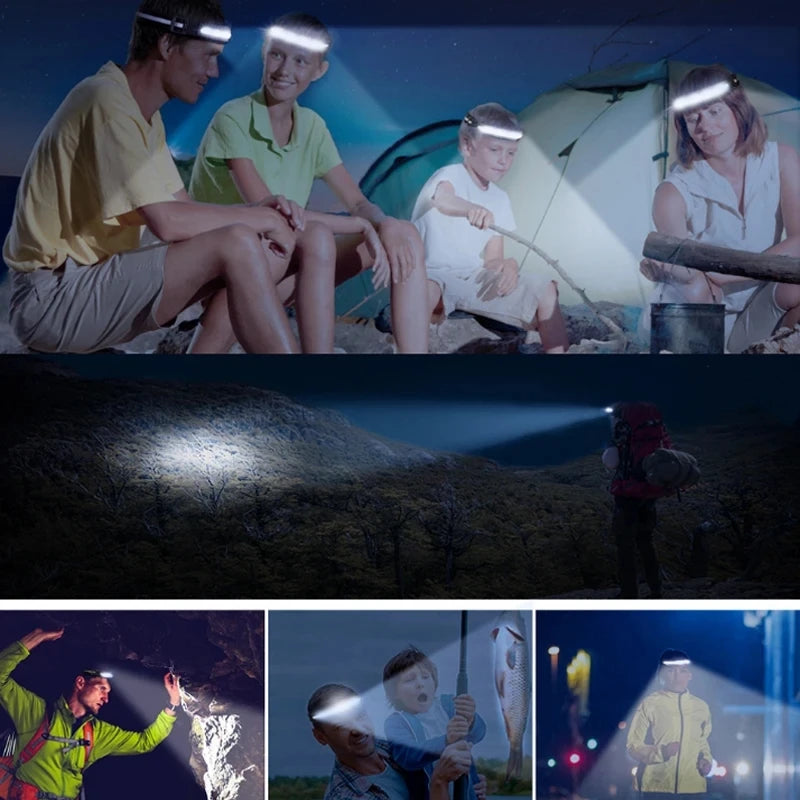 USB Rechargeable COB Headlamp