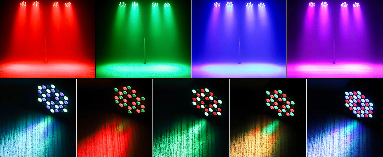 2PCS RGB Stage Par Lights