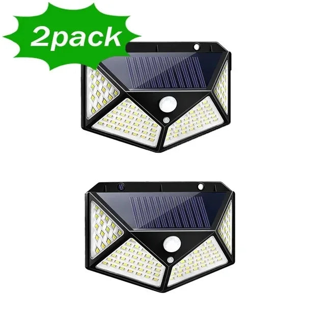 100 LED Solar Motion Wall Light