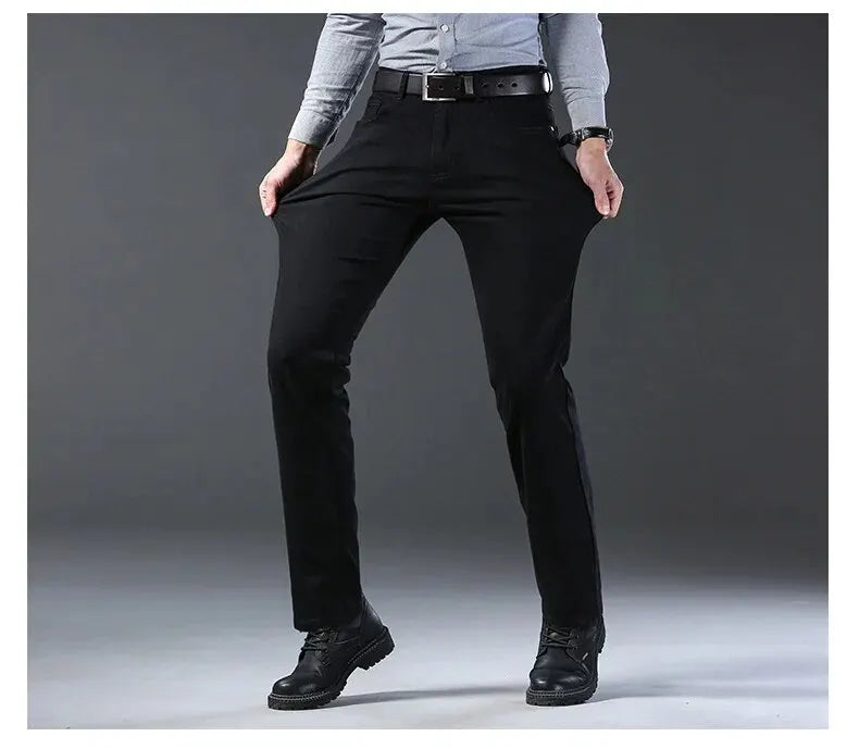 Men's Business Casual Straight Jeans