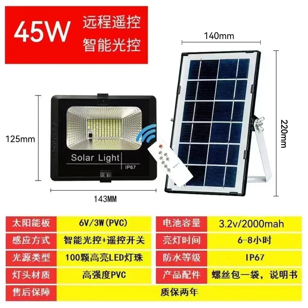 Outdoor Solar LED Flood Light – 50W–500W