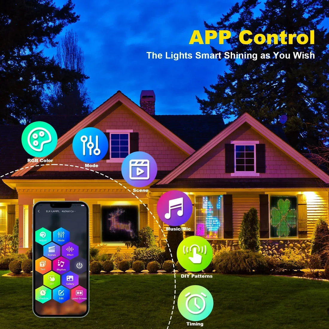 Smart RGB Curtain Lights