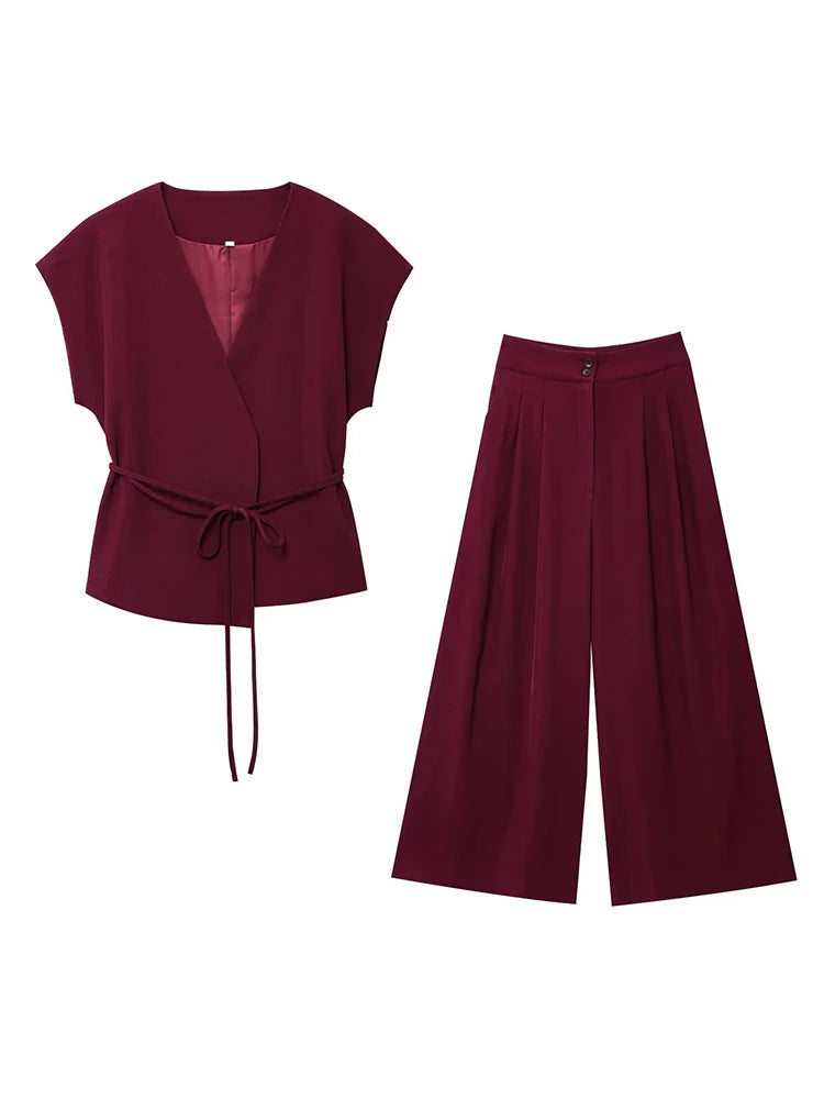 Women's Two Piece Trouser Suit