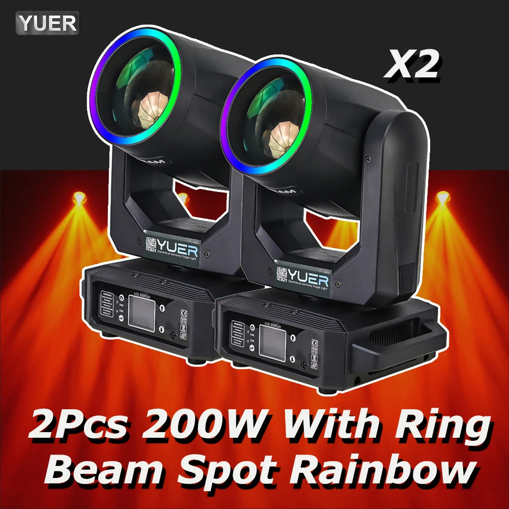 2PCS 200W LED Moving Head Lights