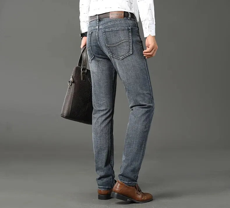 Men's Business Casual Straight Jeans
