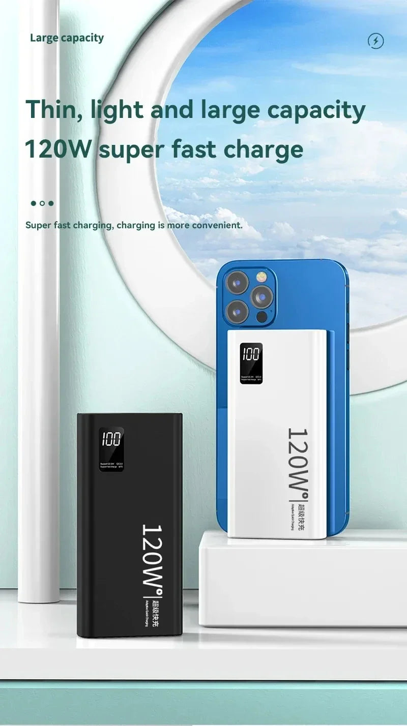 120W 50000mAh Fast Charging Power Bank