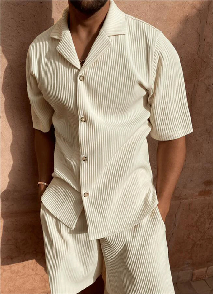 Men's Summer Corduroy Shirt Shorts