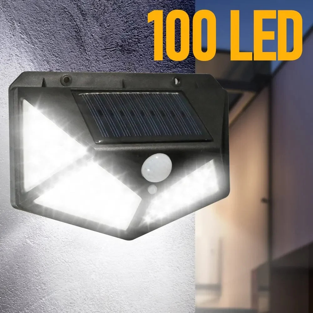 100 LED Solar Motion Wall Light