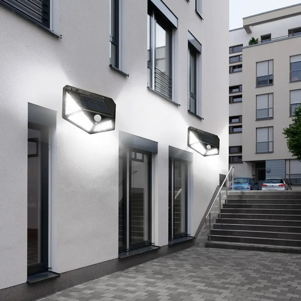 100 LED Solar Motion Wall Light