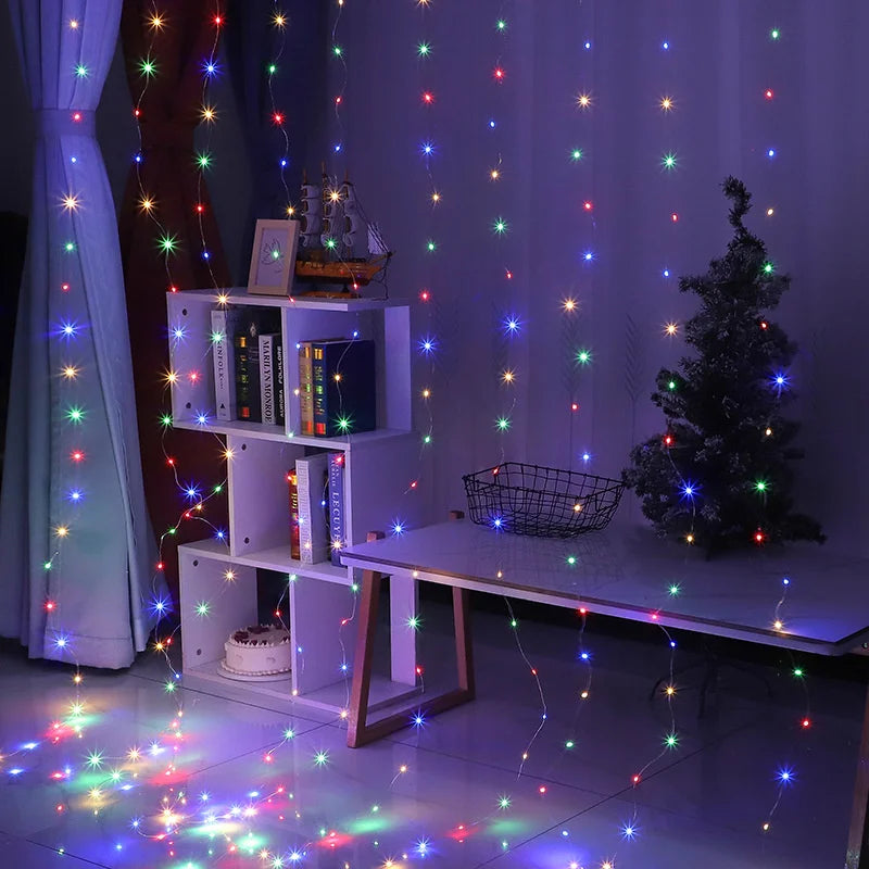 USB LED Curtain String Lights