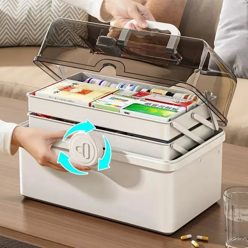Large White Home Medicine Box