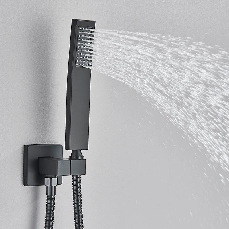 Black Concealed Shower Set