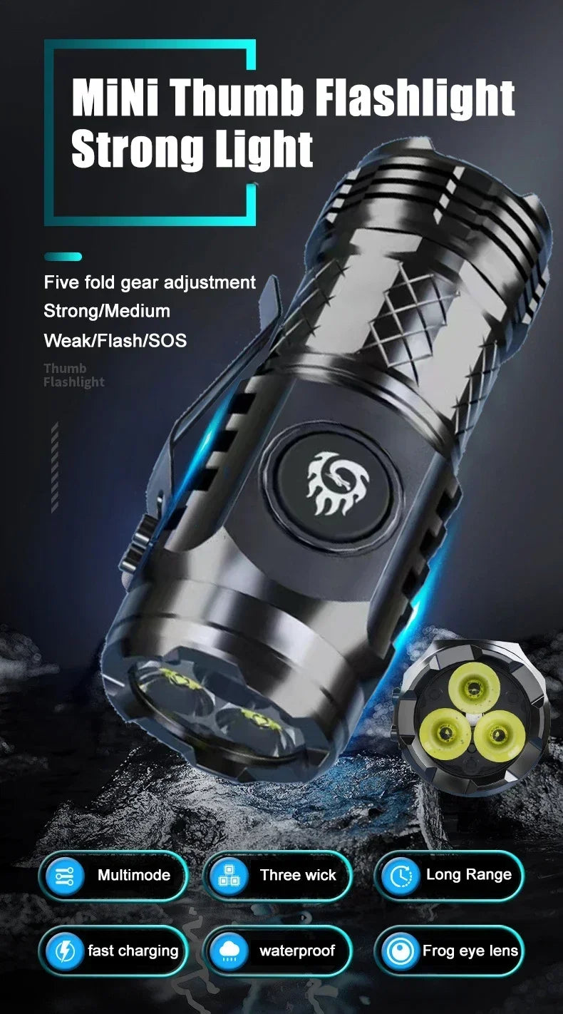 High-Quality LED Rechargeable Flashlight