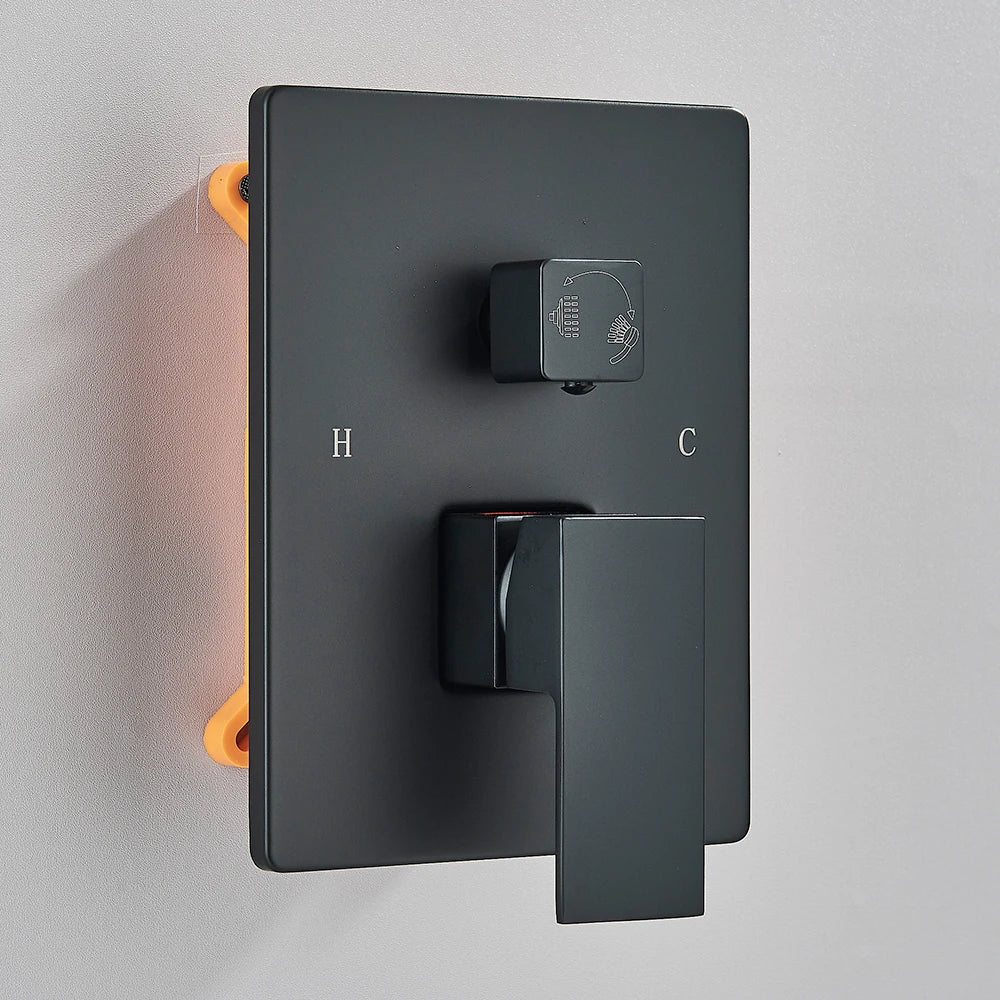 Black Concealed Shower Set